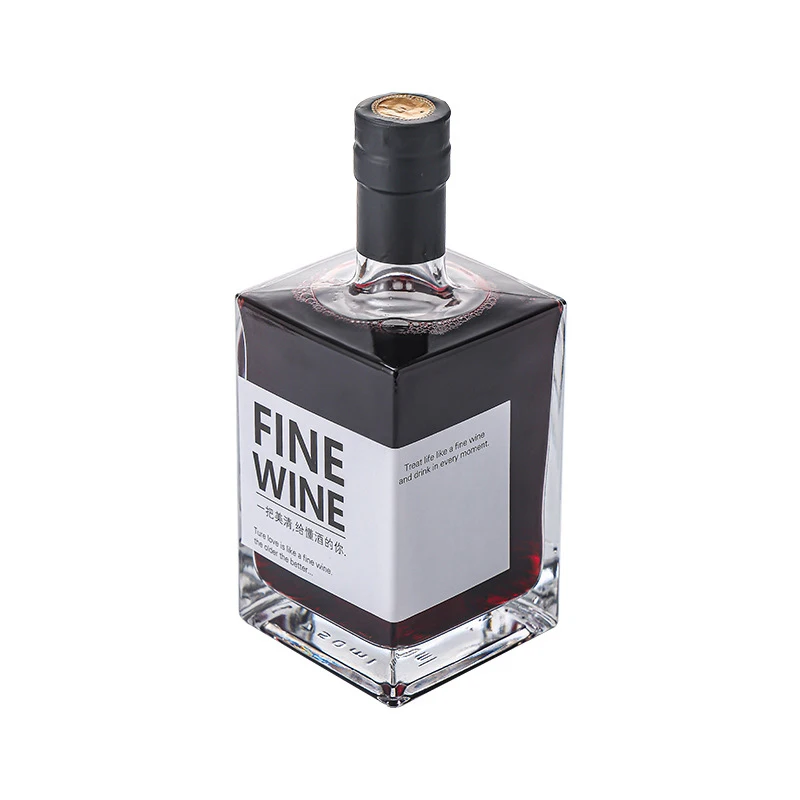 Bourbon-karaffel til whisky, skotsk whisky, spiritus, firkantet blyfri skotsk whisky-karaffel, premium vodka-karaffel