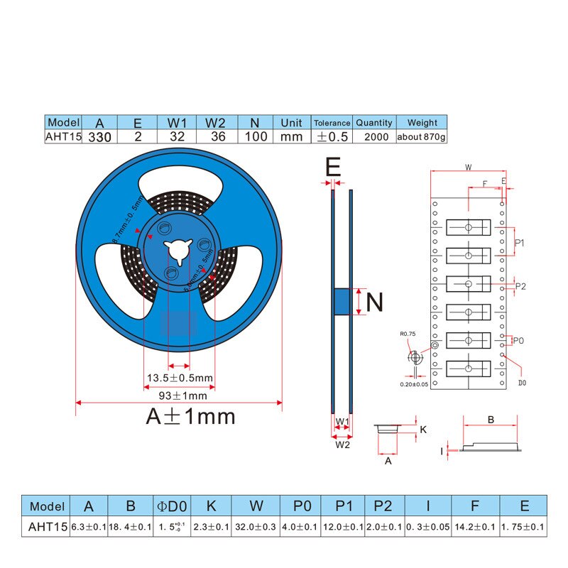 AHT15 integrated temperature and humidity sensor Humidity accuracy ±2%RH (25℃) Temperature accuracy ±0.3