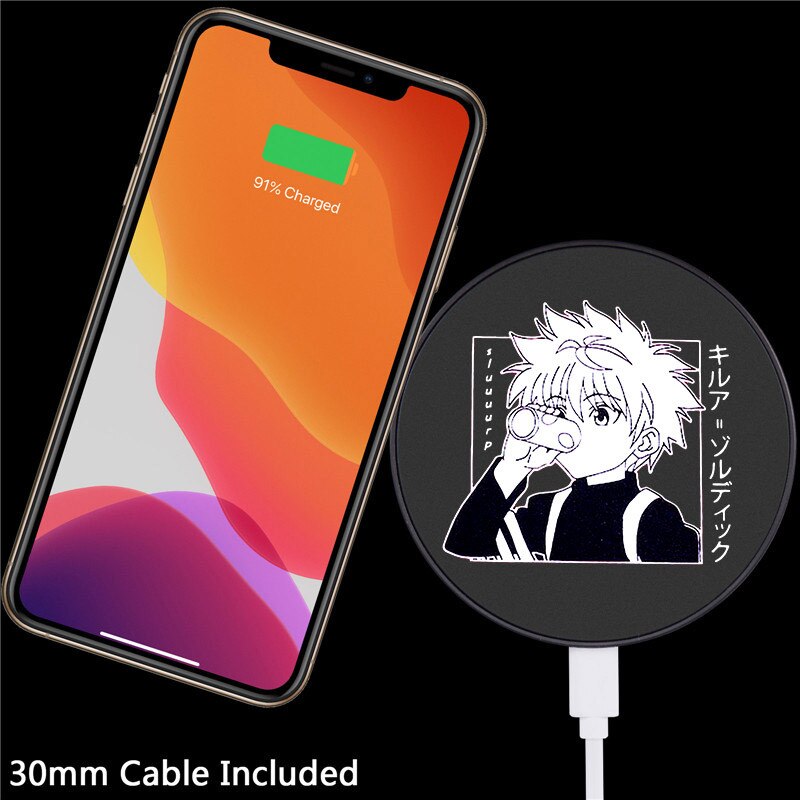 Hunter X Hunter Anime Drahtlose Ladegerät für Iphone/Airpods Drahtlose Ladegerät Tragbare Ladegerät für Samsung für Huawei für Xiaomi