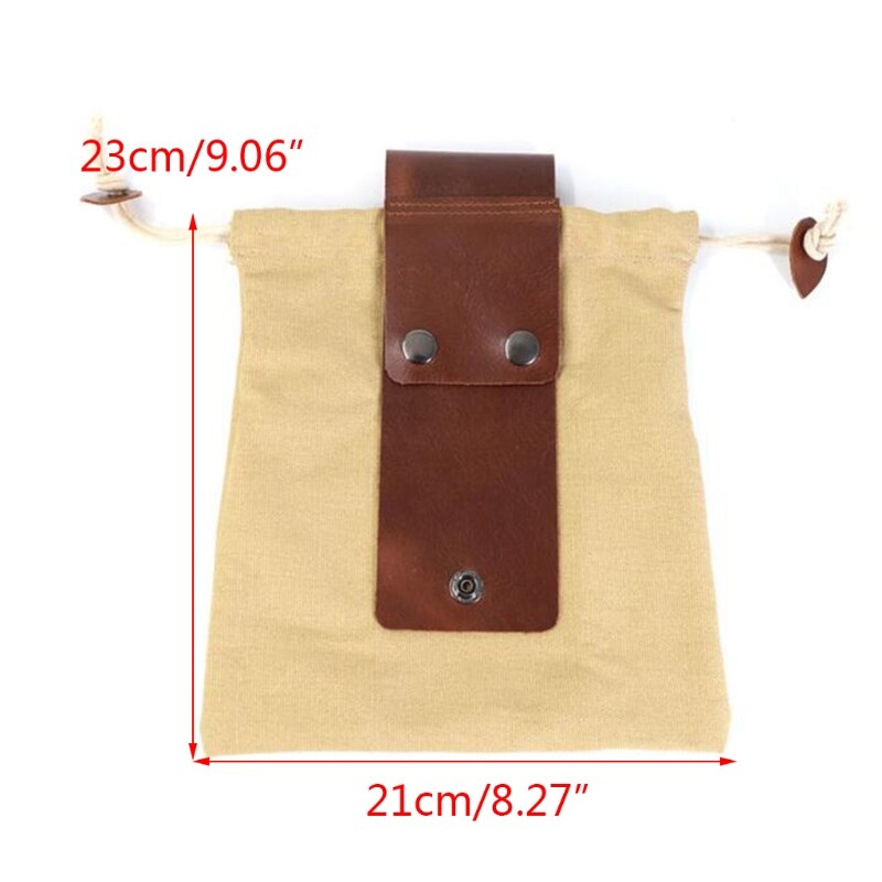 Zwart/Bruin/Groen/Kaki Lederen Gewaxt Canvas Pouch Tuin Gereedschap Tas Tote Tuin Gereedschap Tas In Water proof Canvas Rolling Bag