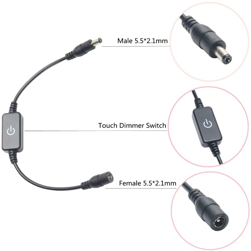 Hoge Gevoelige Touch Sensor Schakelaar Op Mini Led Dimmer DC12V-24V Voor Led Strip Enkele Kleur 3528 3014 5050 Strips Unlimit dimmen