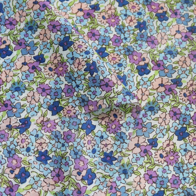 100cm*135cm Thin Dress Shirt Fabric Natural Silk Cotton Calico Fabric Lining