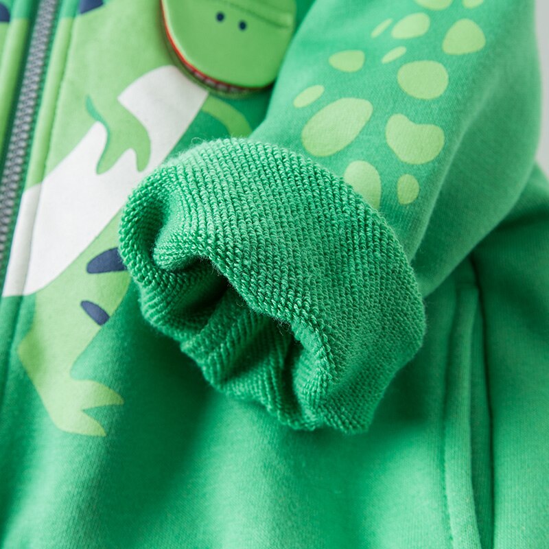 DBA12419 Dave Bella Lente Baby Jongen Afdrukken Jas Kinderen Mode Bovenkleding Kids Hooded Zipper Jas