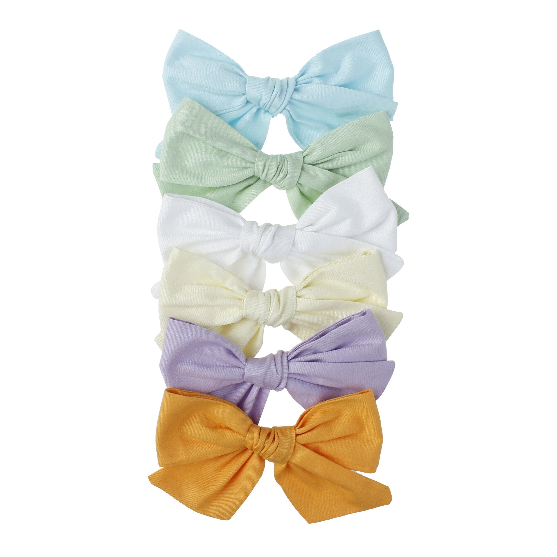 Pinzas para el pelo para niña, accesorios para el cabello de primavera, lazos de algodón para niña, horquilla, pasador de princesa, 6 unids/set por juego: 7