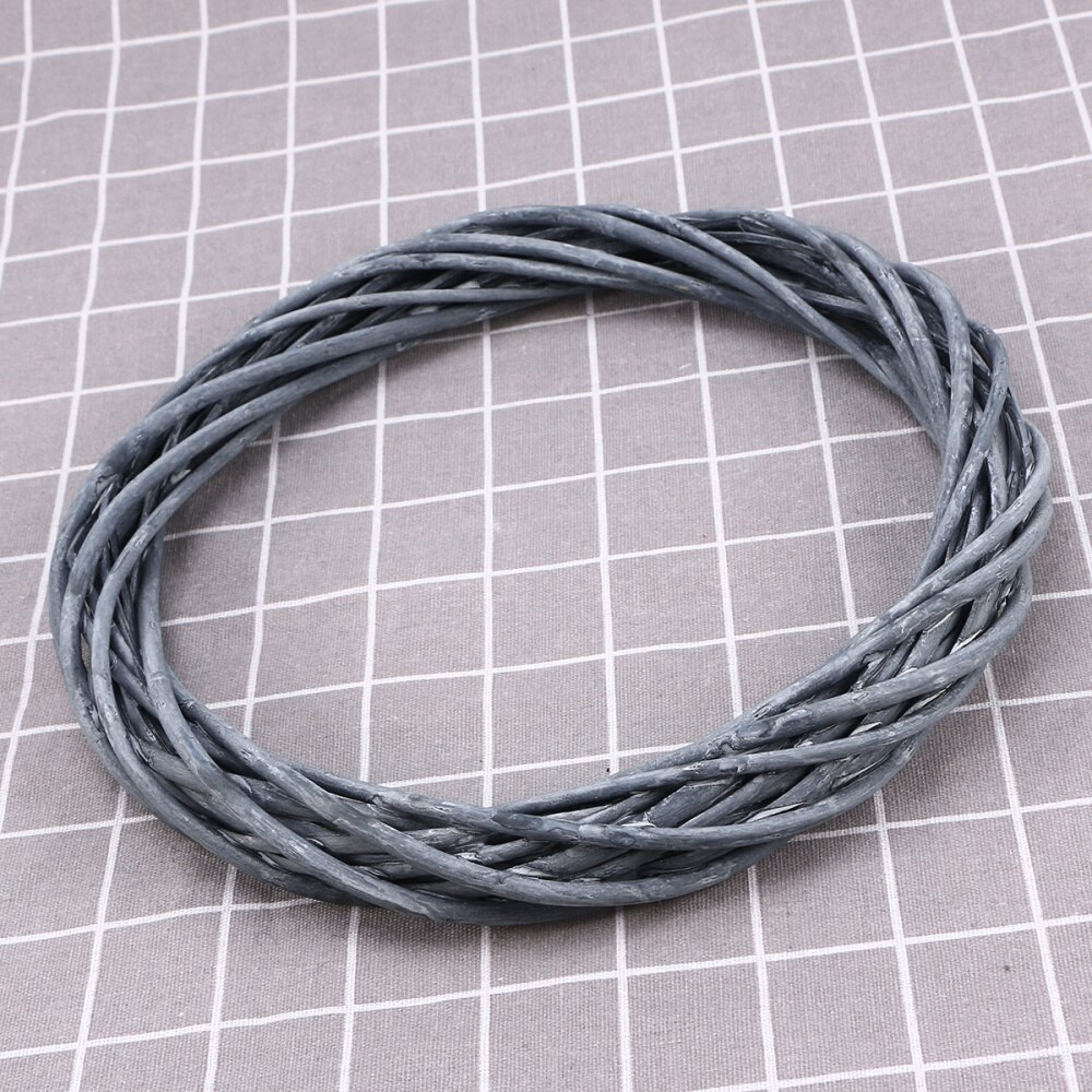 Guirlande de vigne branche de vigne couronne décorative en bois brindille pour artisanat décor porte maison (Dia 20cm noir)