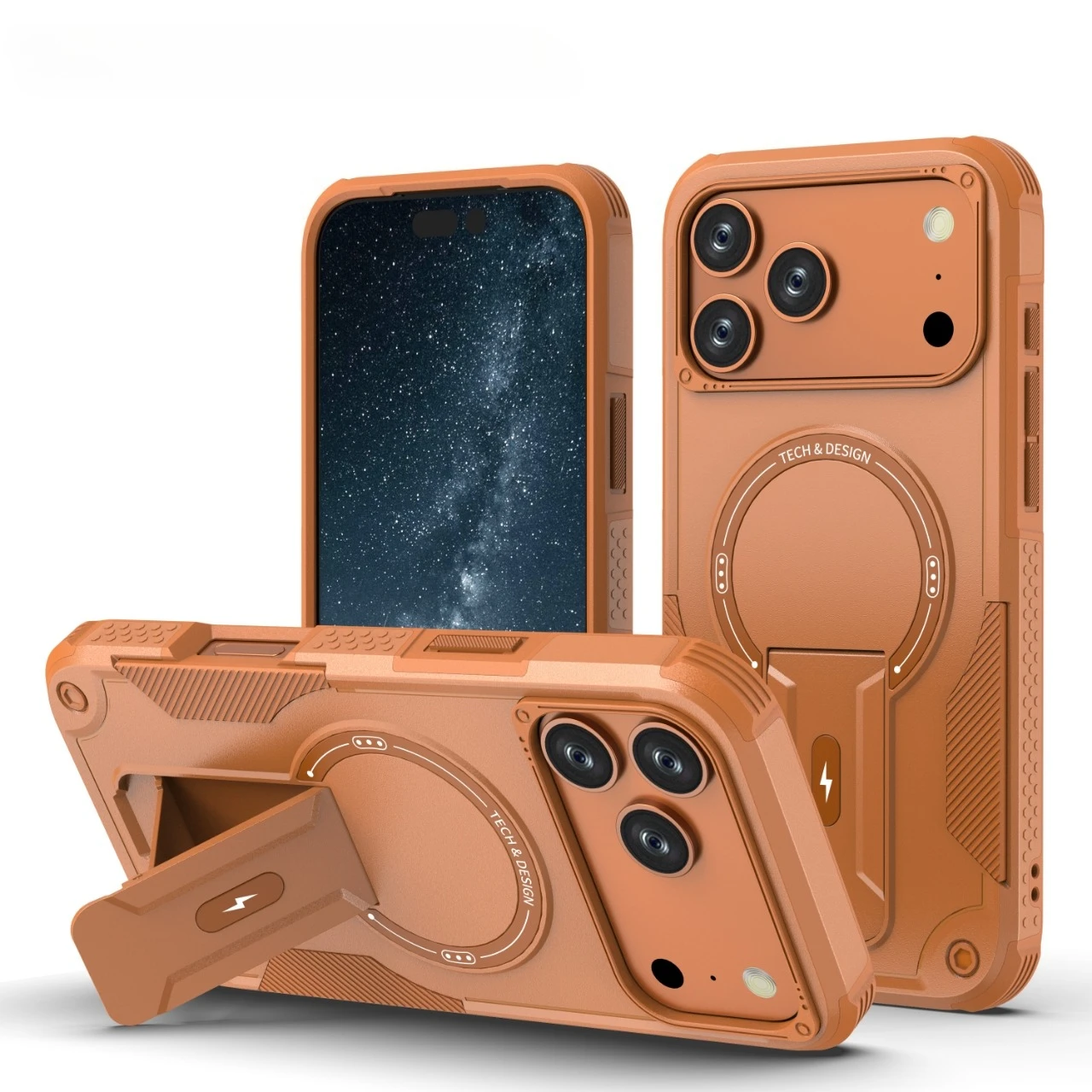 Armor Case for Iphone 17 pro max 16e Iphone16e 16 17 air 15 14 plus 12 13 pro iphone17 Mobile Phone Accessories Stand Cases