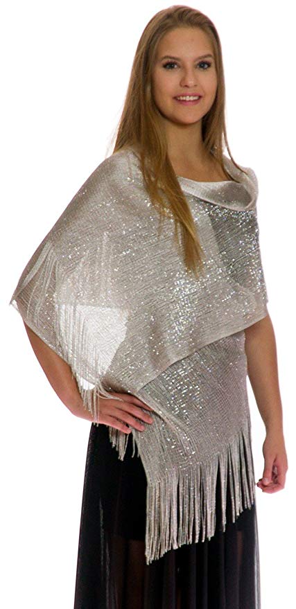 Effen Kleur Shining Metallic Sjaals En Wraps Voor Avondjurken, Bruiloft Sjaal Wrap Franjes Bruid Sjaal Voor Vrouwen SFN357