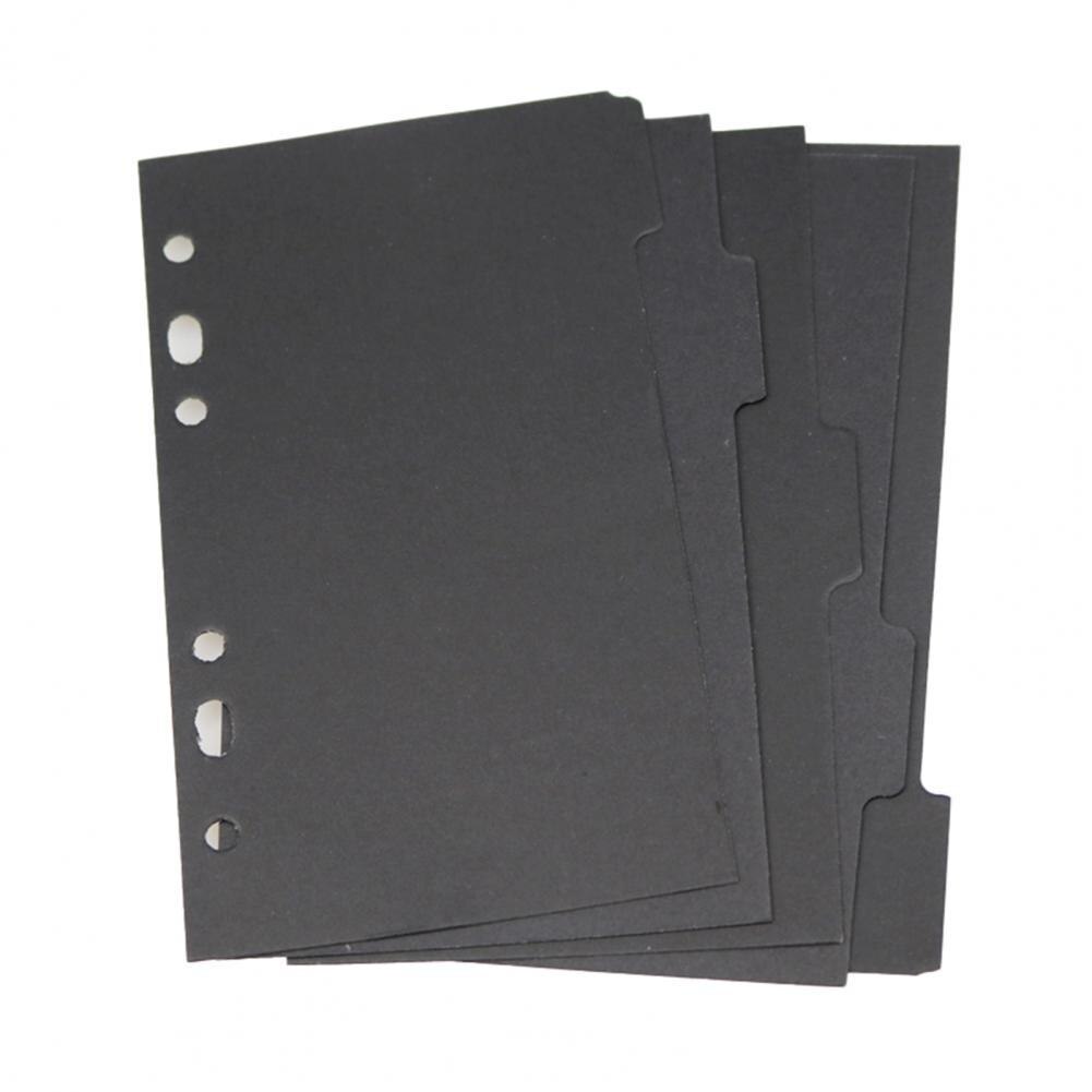 Duże 5 szt. Trwałe notatki na książki dzielniki na przedmioty przekładki na segregatory papierowe trwałe robić biura:  czarny XL