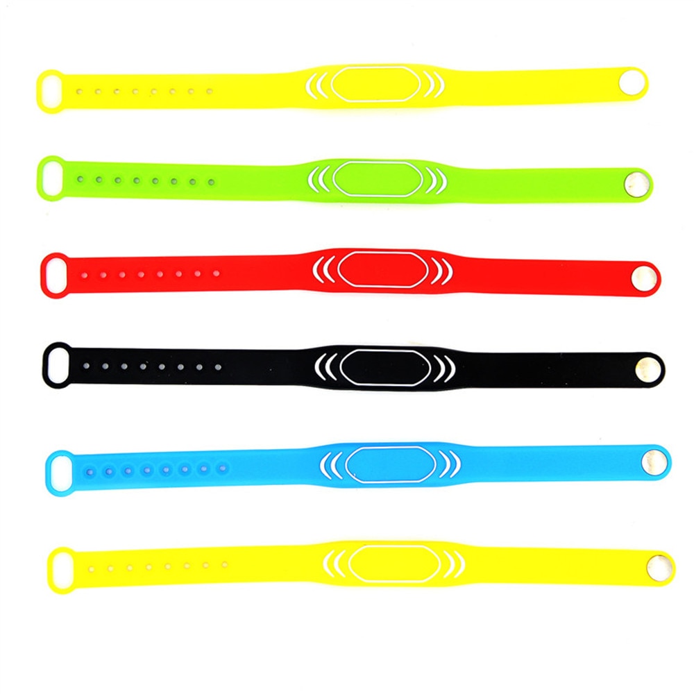 Tarjeta RFID de 125KHz EM4100, negra, lectura única, pulsera, llavero, tarjeta de Control de acceso a prueba de agua, pulsera, etiqueta legible, 1 ud.