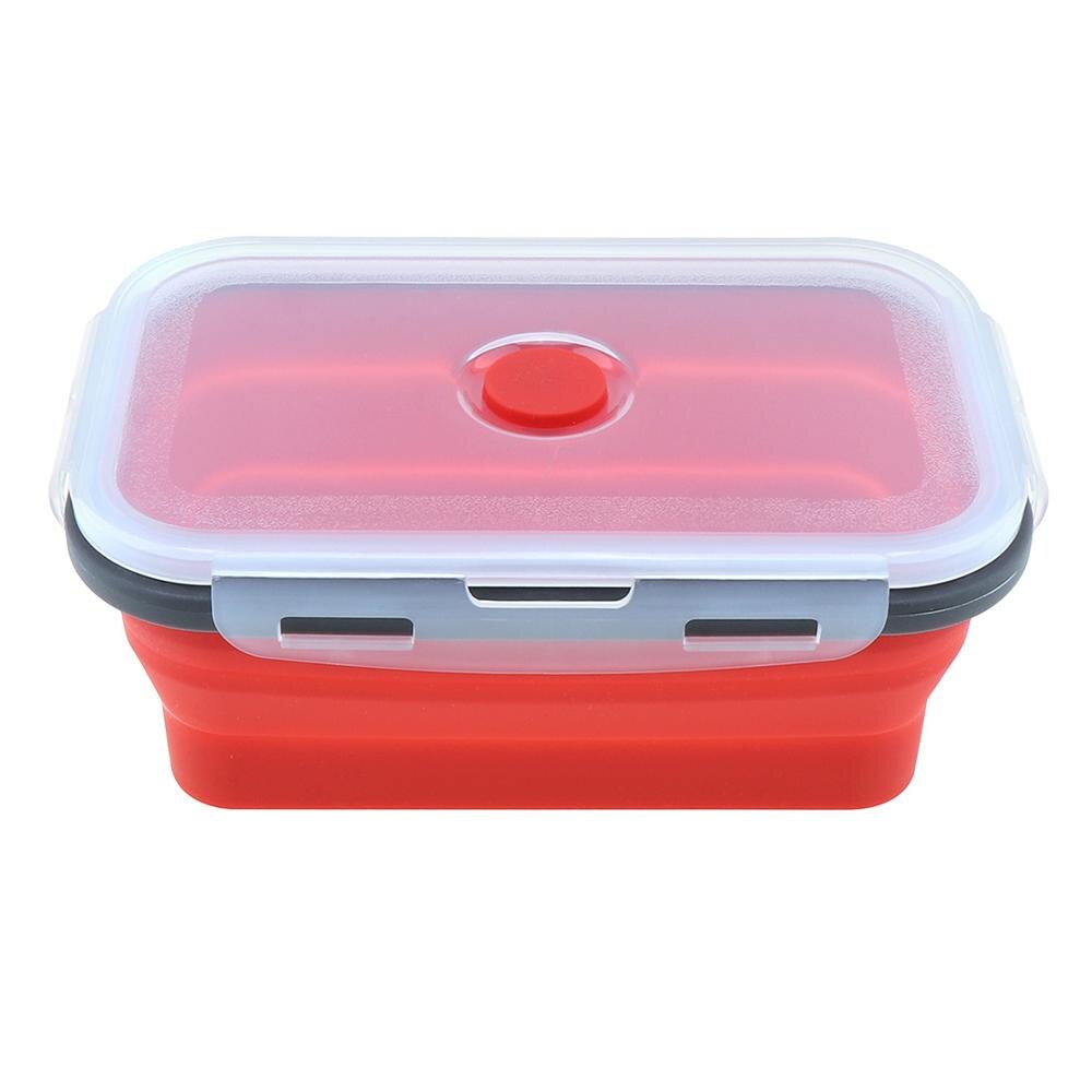 350Ml 500Ml 800Ml 1200Ml Draagbare Lunchbox Siliconen Vouwen Lunchbox Bento Box Met Afdichting Plug Voor-40 Tot 230 Celsius: Rood / 350ml