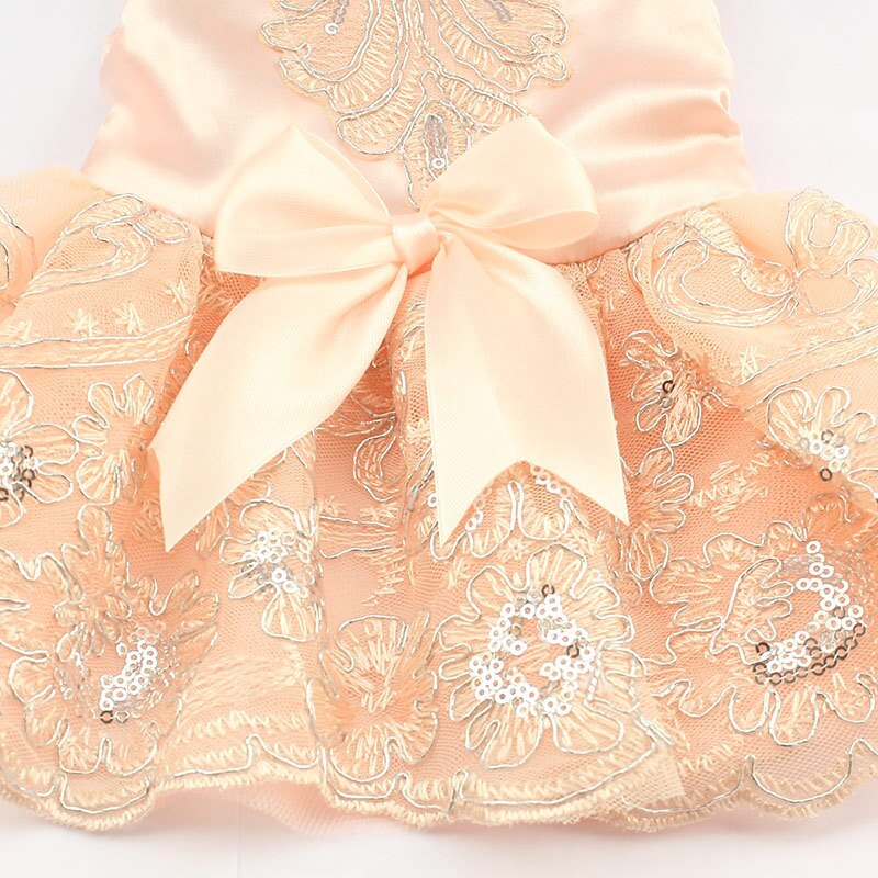 Armi store-vestido de princesa para perro bordado con encaje de lentejuelas, vestidos de boda para perros 6073009, tutú de mascotas, falda, suministros XS S M L XL