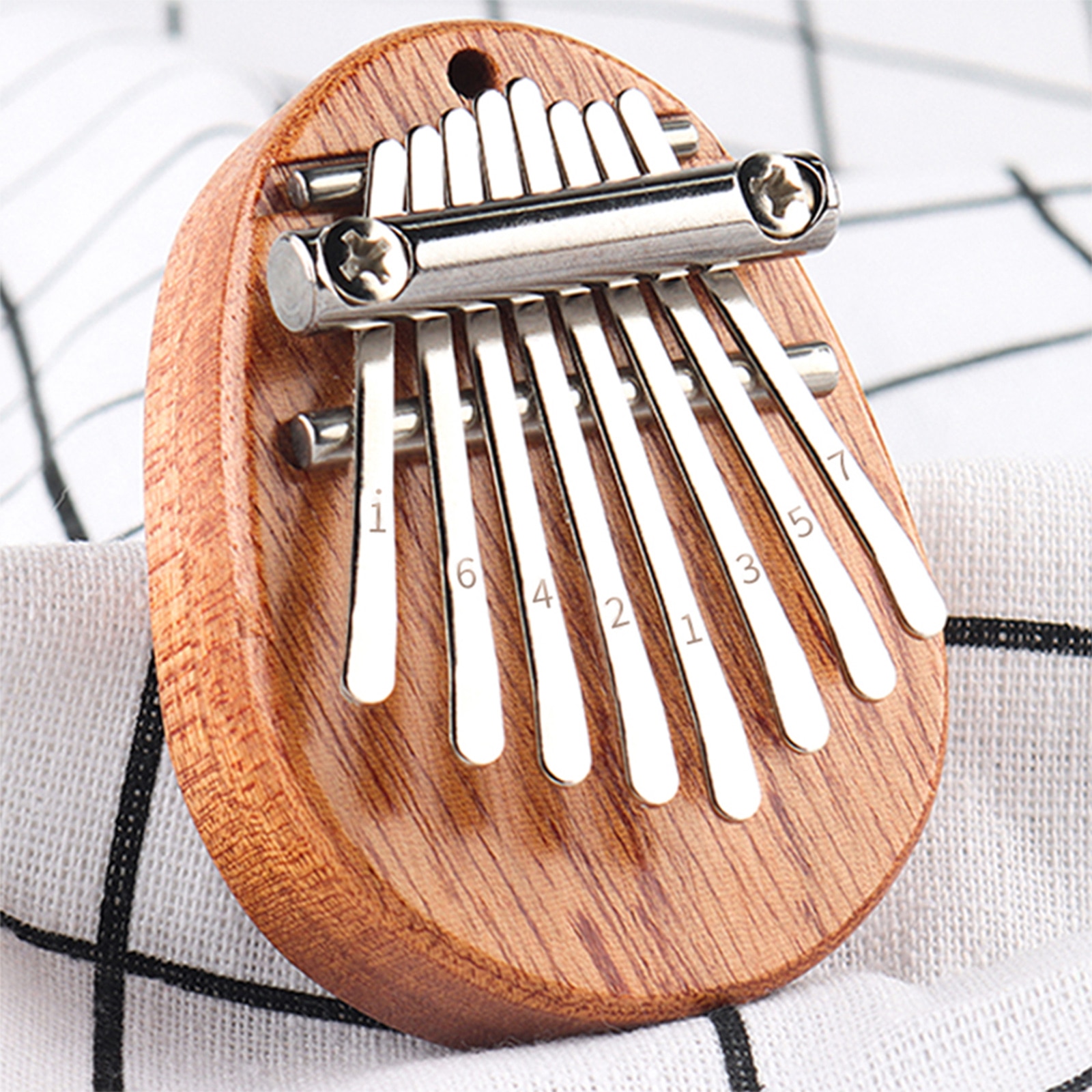 Pouce en bois Piano Instrument de musique Musical agréable Kalimba 8 touches Mini doigt Instrument fournitures pour enfants adultes