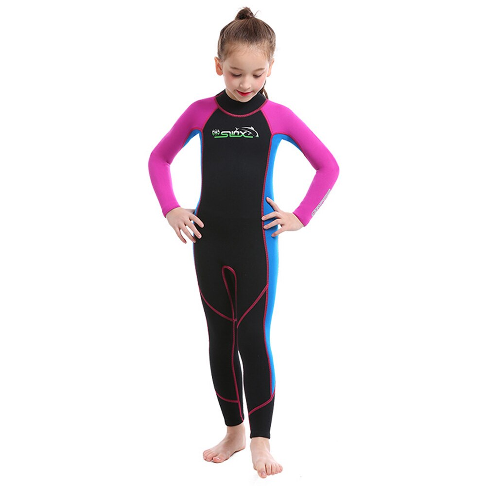 Mute a maniche lunghe in Neoprene SLINX mute da sub per ragazzi/ragazze bambini Rash Guards un pezzo surf nuoto Snorkel bambino: Colore rosa / XL