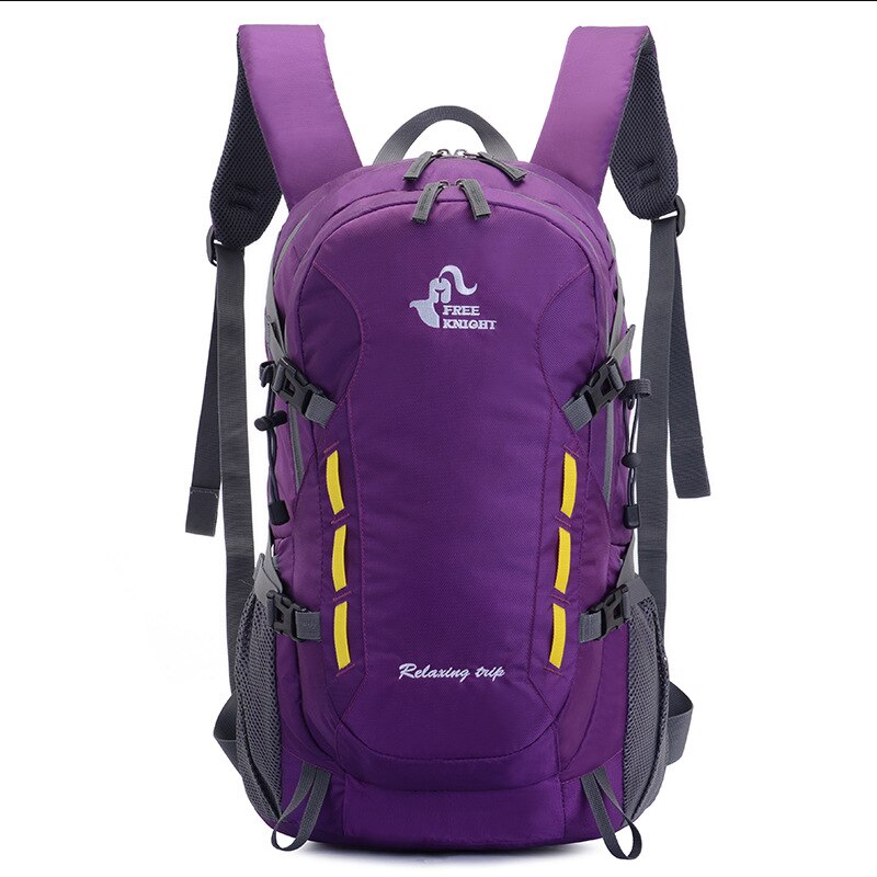 neue Stil Ich bin Freien Rucksack 40L Wasserdicht Nylon Rucksack Fahrten Gepäck: Violett