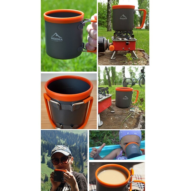 superiore!-WIDESEa campeggio tazza in alluminio tazza da esterno turismo stoviglie picnic attrezzatura da cucina trekking turistico escursionismo