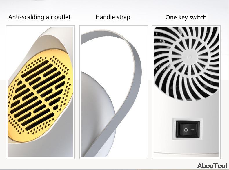 Chauffage électrique silencieux pour le bureau, Mini appareil de chauffage des pieds pour la maison et la chambre à coucher, accessoires chauds pour l&#39;hiver
