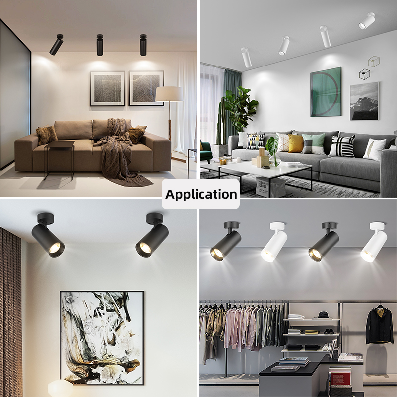 Led-spotlight i tak med 110-265v spotlights, dimbar led-downlight i tre färger, 12w/20w spotlights, hembelysning för kök