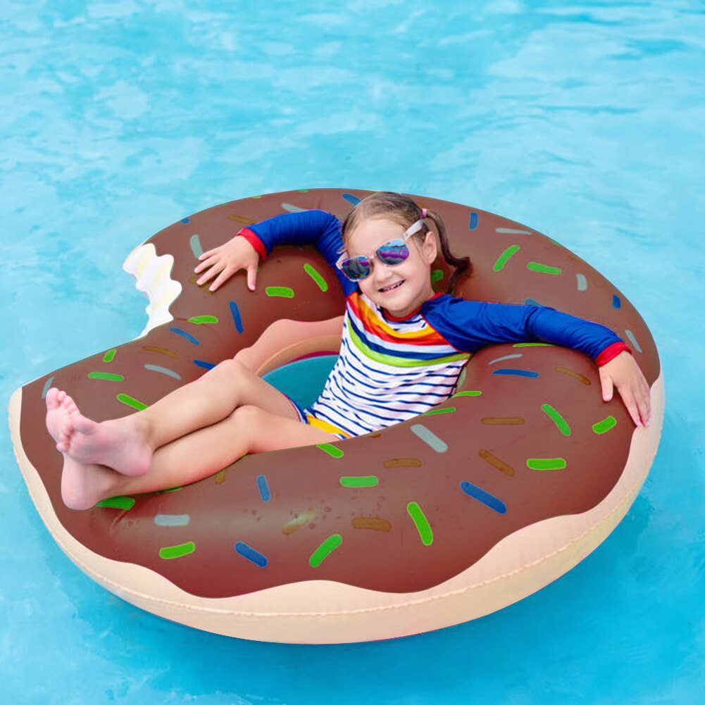 Inflatable Swimming Ring Donut Shape Safe Pool Float Summer Outdoor Activitives Party Cute Kids Adult Outdoor Swimming Circle