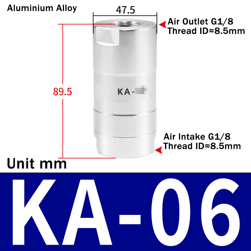 Ka -06 ka-08 ka-10 ka-15 luft tilbakeslagsventil i aluminium pneumatisk tilbakeslagsventil kobberforniklet enveisventil cv -01 02 03 04