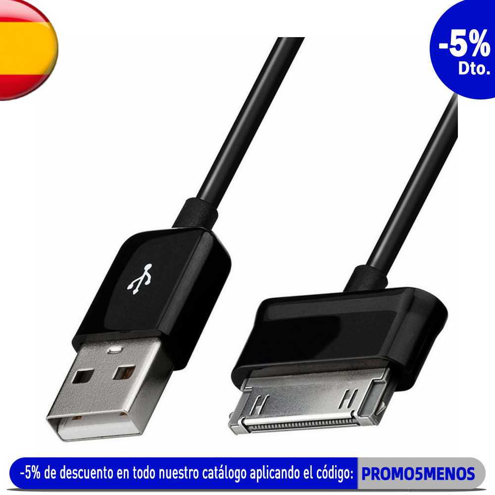 USB Data Cable Chargeur Câble de Données Data Sync Noir pour Samsung Galaxy TAB 2 10.1 P5110 &amp; 7.1 Charger