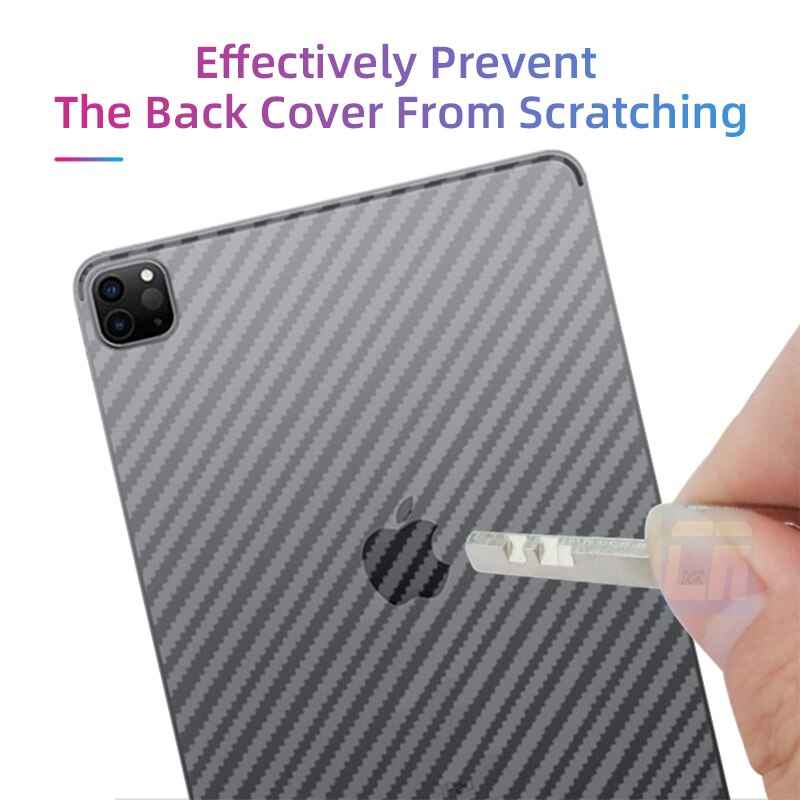 3 sztuk Carbon Fiber powrót ochronna Flim dla Apple iPad Pro 11 10.5 Air 4 3 2 iPad 7 8 10.2 Mini 5 4 3 Screen Protector miękka folia