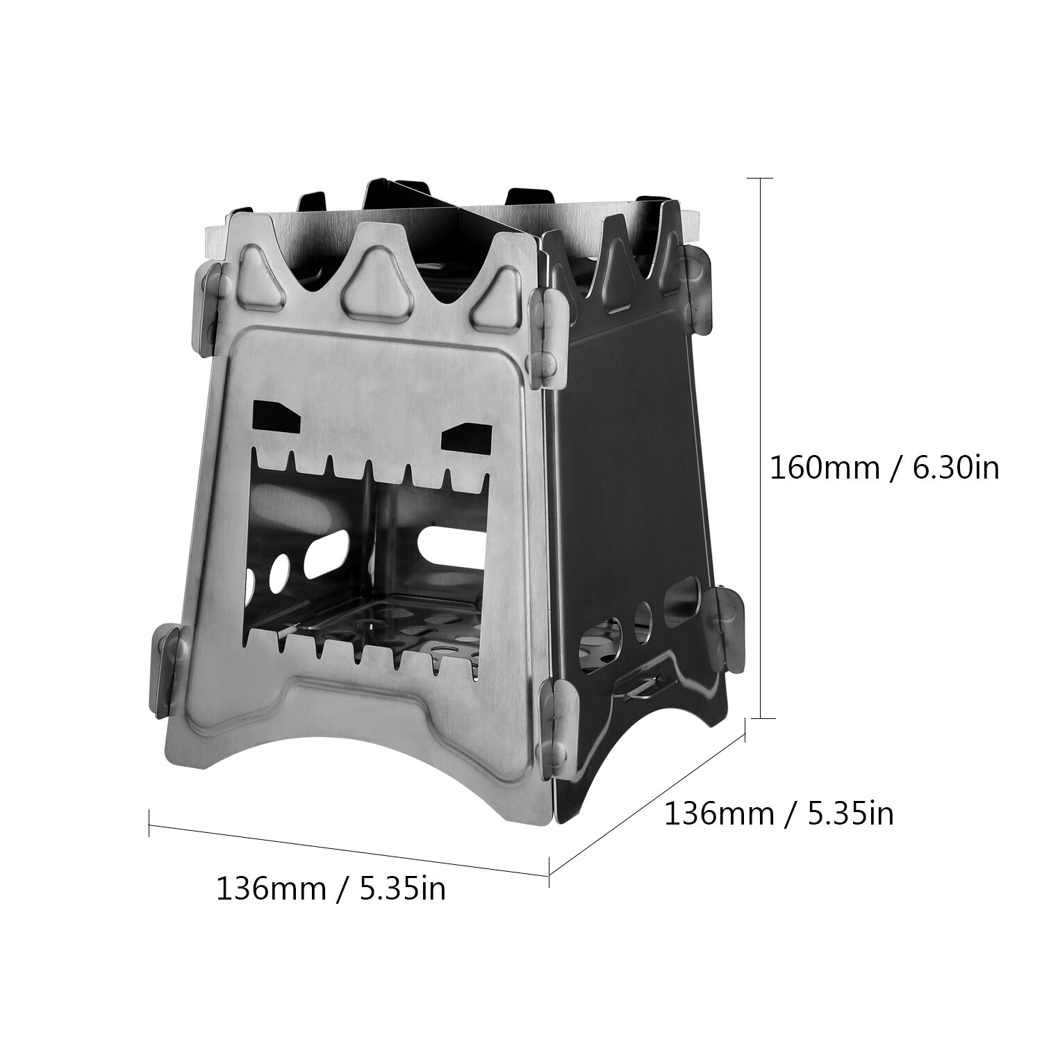 Draagbare Camping Titanium Kachel Hout Kachel Outdoor Oven Picknick Ultralight Opvouwbare Koken Afneembare Kachels Camping Apparatuur: Titanium