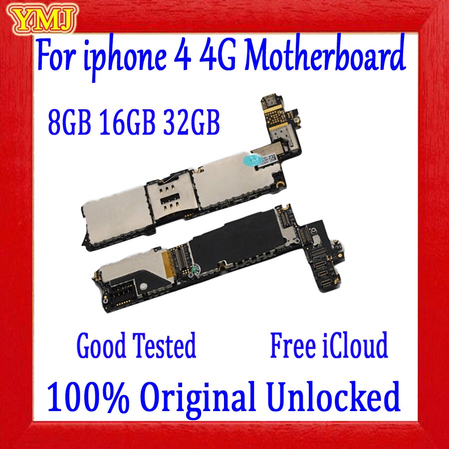 Voor Iphone4 4S 5 5C 5S Moederbord, 100% Originele Ontgrendeld Voor Iphone 4 5 Moederbord Met Volledige Chips & Ios Systeem, 8Gb/16Gb/32Gb/64