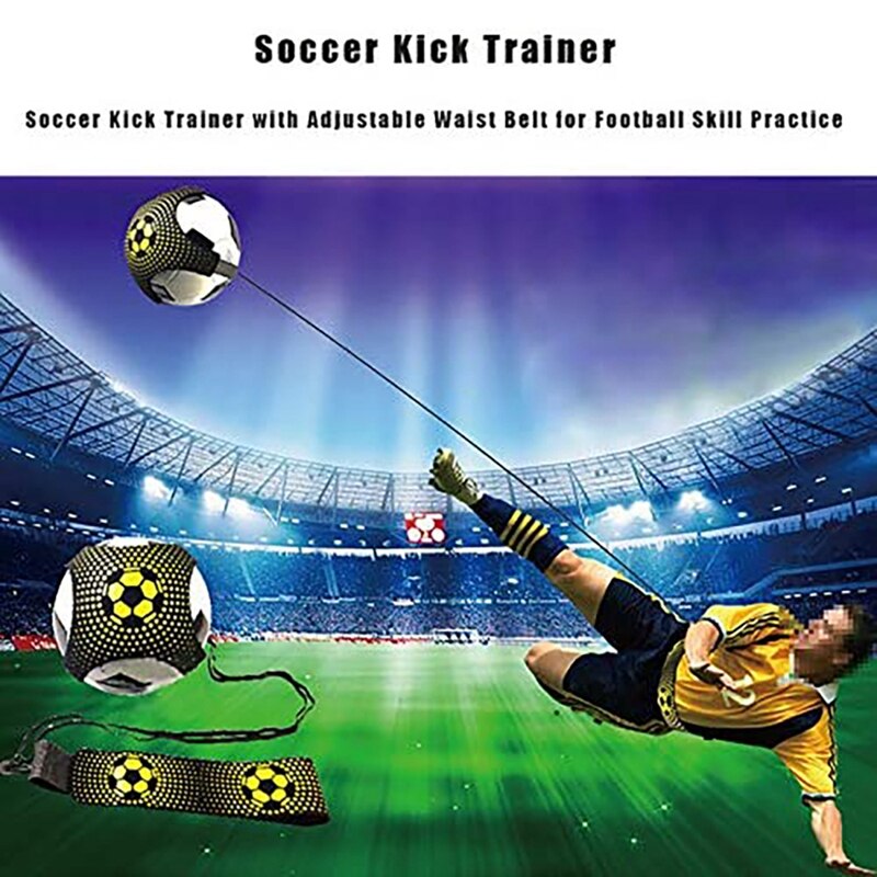Fußballtrainingsgürtel, verstellbarer gürtel für kinder und erwachsene, der das schießen und werfen im fußball trainiert und die kontrolle über die ballkontrolle verbessert.