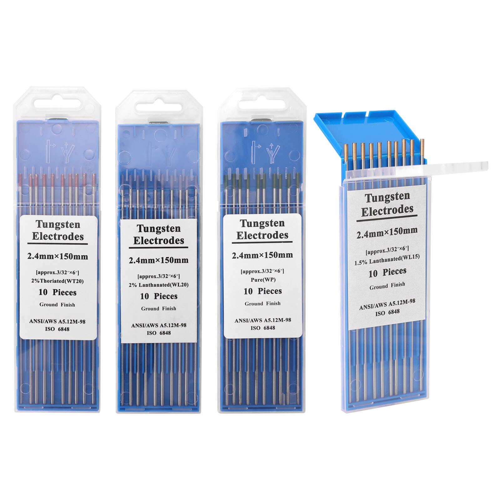 Tungsten Electrodes Welding Rods 1.6*150/2.4*150 Welding Equipment Parts Weldings Torch Tungsten Pin Welding Electrodes Rods