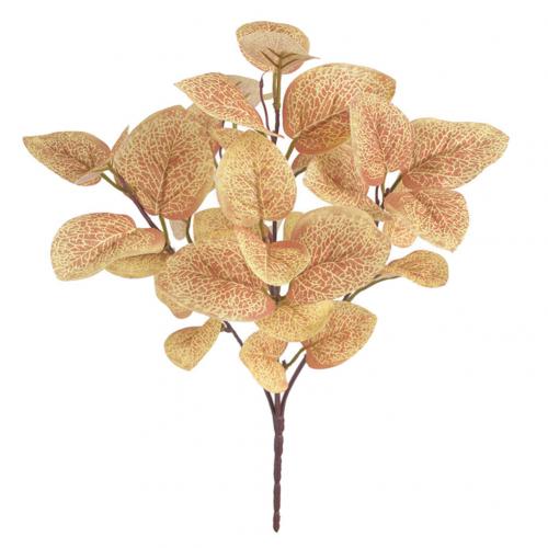 1pc konstgjorda eukalyptusbladsgren blomsterarrangemang festmöbler dekor: Gul