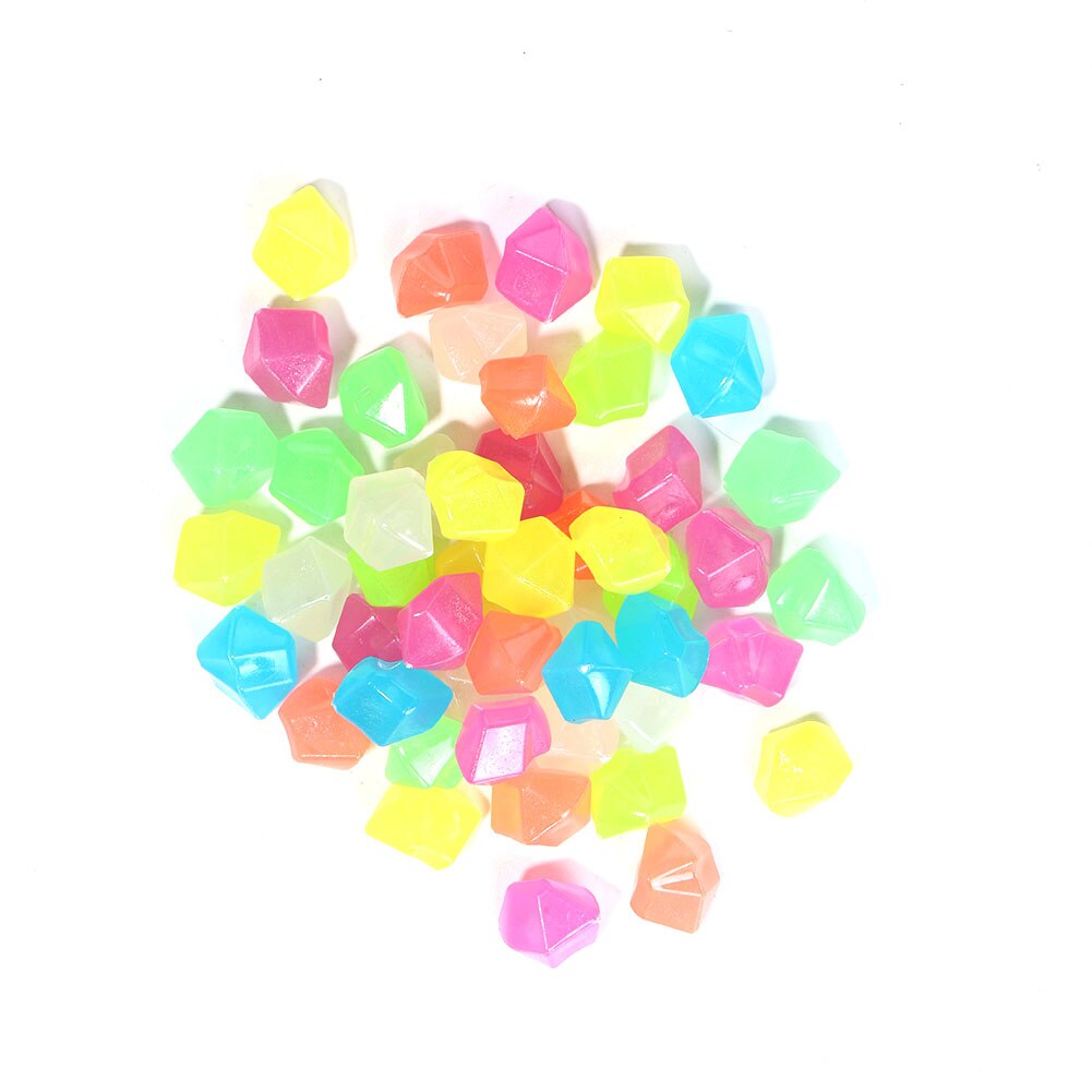 Piedras luminosas que brillan en la oscuridad, 100 piezas, decoración para exteriores, pecera, paisaje de Acuario, guijarros decorativos, rocas: H