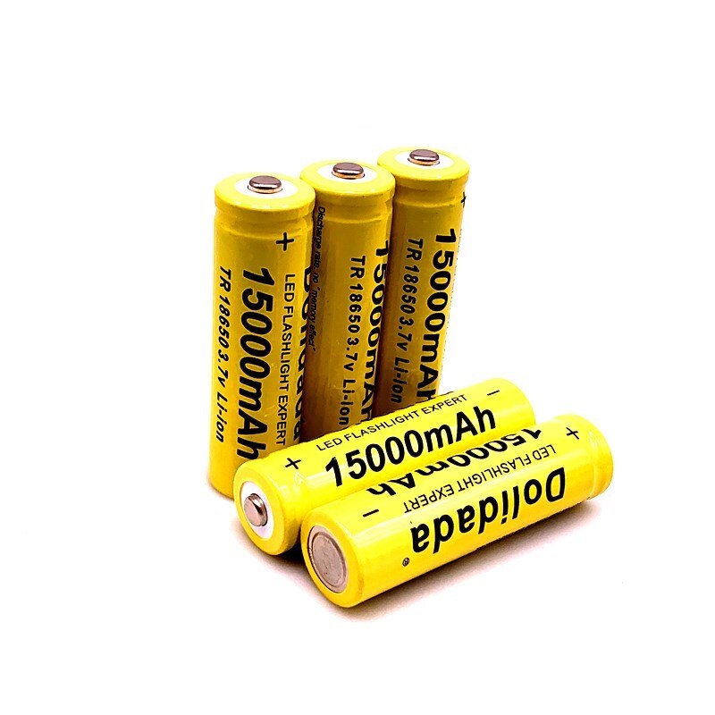 18650 lithium ion battery 15000mah rechargeable battery 3.7V for LED flashlight or electronic equipment battery