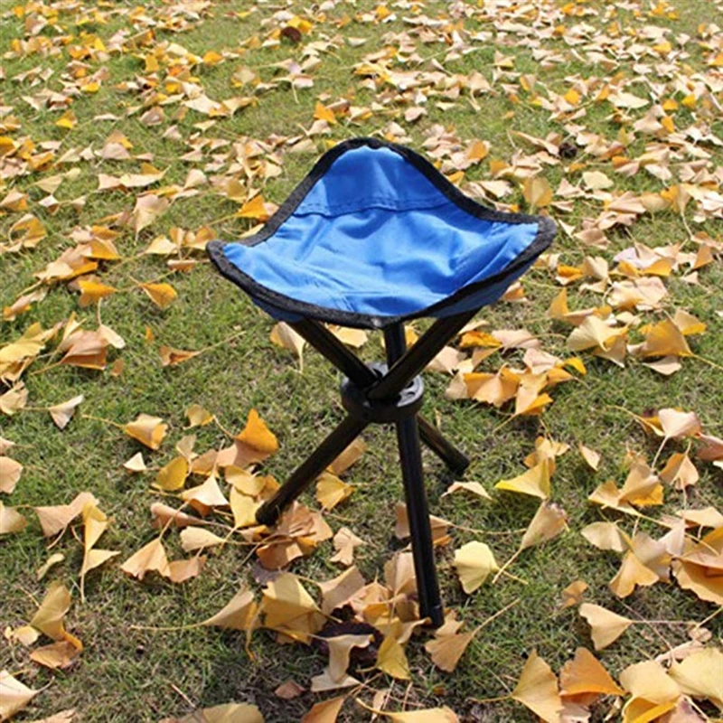 Taburete Triangular plegable pequeño para exteriores, sillas de pesca, bancos multifunción para acampar, taburetes plegables, sillas de parque diarias para el hogar