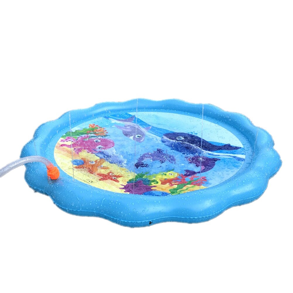 100 Cm Outdoor Gazon Strand Zee Dier Opblaasbare Waternevel Kids Sprinkler Spelen Pad Mat Water Games Strand Mat Kussen speelgoed