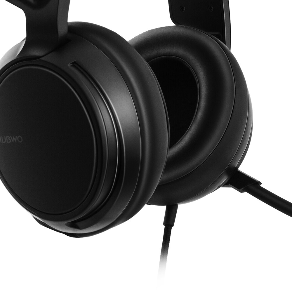 NUBWO N12-auriculares con micrófono y cancelación de ruido, audífonos con conexión AUX de 3,5mm, diadema ajustable para PC y portátil