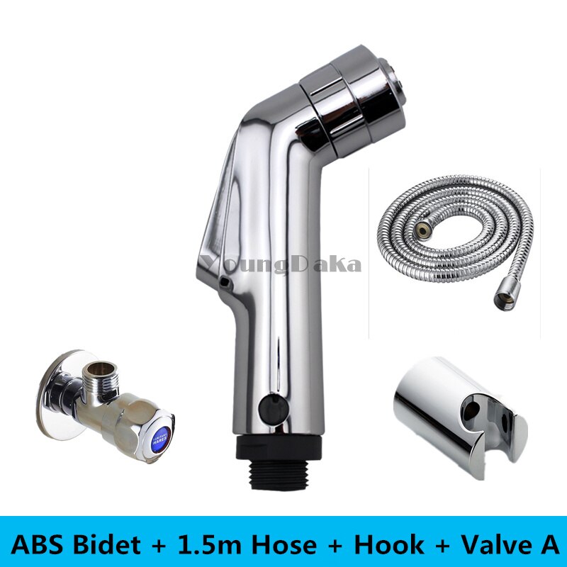 Marca Modern Acabamento Cromado Duplo Modo de Sanita Bidé Spray de Torneira Do Chuveiro Do Banheiro Conjunto com Mangueira & Holder. Limpeza de saúde Bidê: Bidet set A