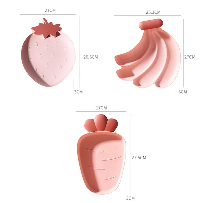 Kapmore 3 sztuk/zestaw talerz kreatywny śliczny w kształcie owoców talerzyk deserowy na imprezę pojemnik kuchenny zastawa stołowa akcesoria