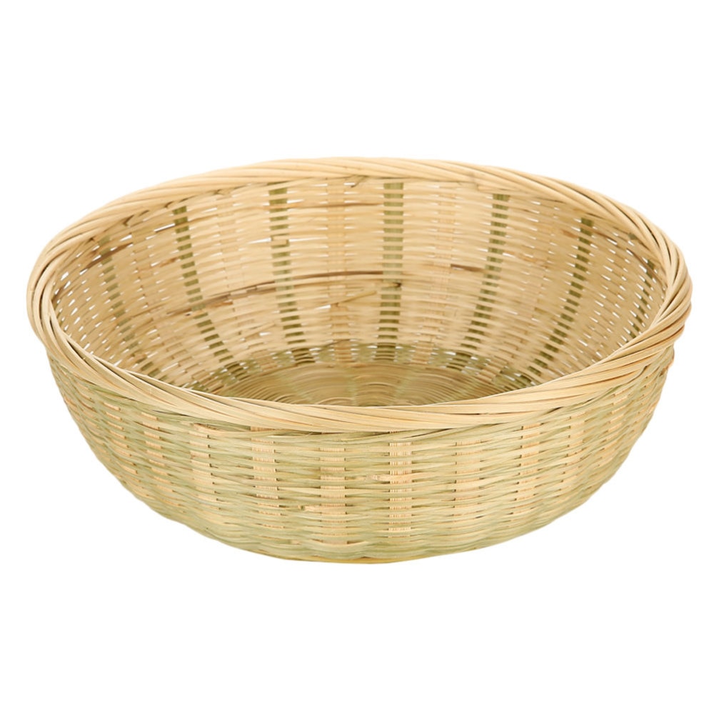 1PC panier de lavage de légumes ménage drainant pelle à poussière en bambou (couleur aléatoire)