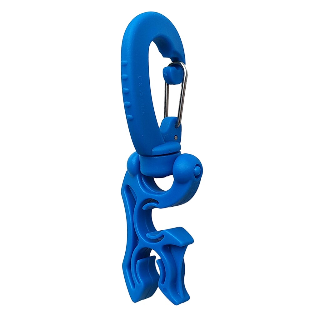 Kompakt slangeholder holder m/snap klip til undervands dykkerdykker pvc 316 rustfrit stål folde og roterbar