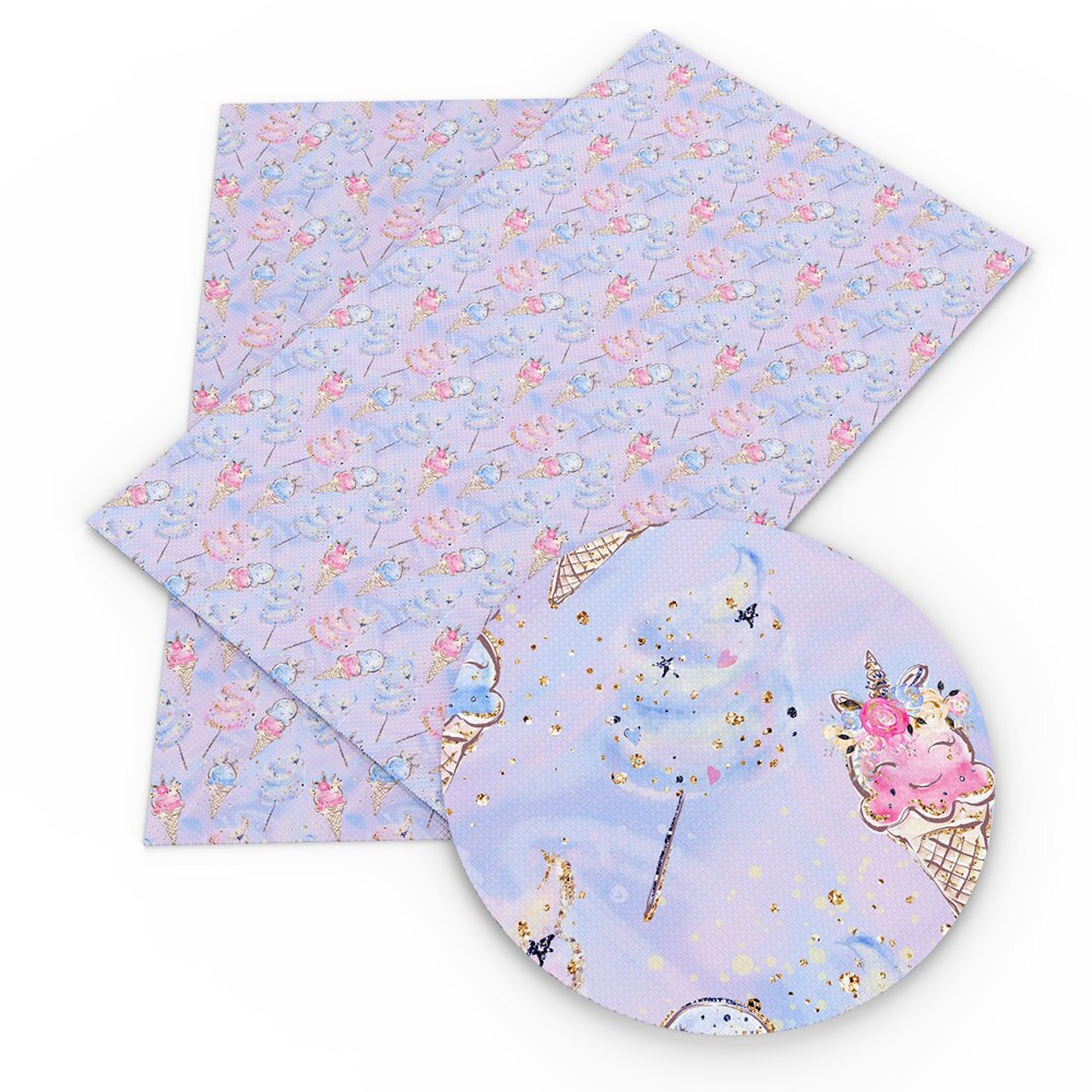 20*33Cm Regenboog Eenhoorn Snoep Faux Synthetisch Leer Lakens Voor Haar Boog Oorbellen Handtas Diy Decor Ambachten Vinyl: 1073625001