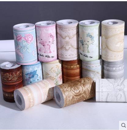 3d med lim fodlister wallstickers selvklæbende tapet vandtæt soveværelse stue køkken badeværelse  -70 #39