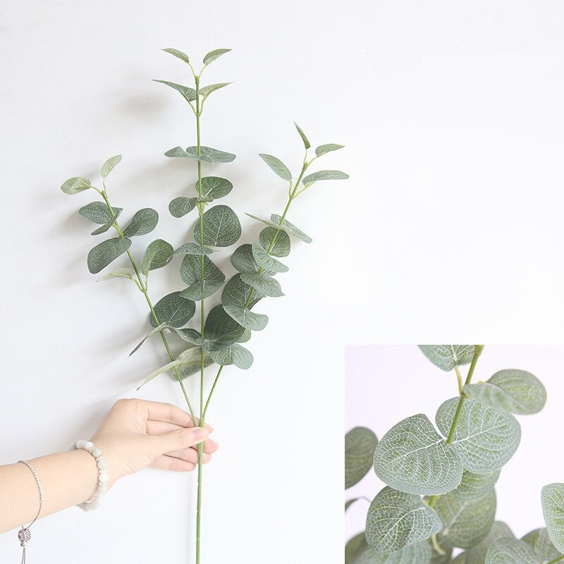 KIRIFLY Nepplanten Kunstmatige Indoor Faux Hangende Planten Groen Eucalyptus Groen Decor 3 Pack voor Thuis Badkamer Boerderij Kamer Plank