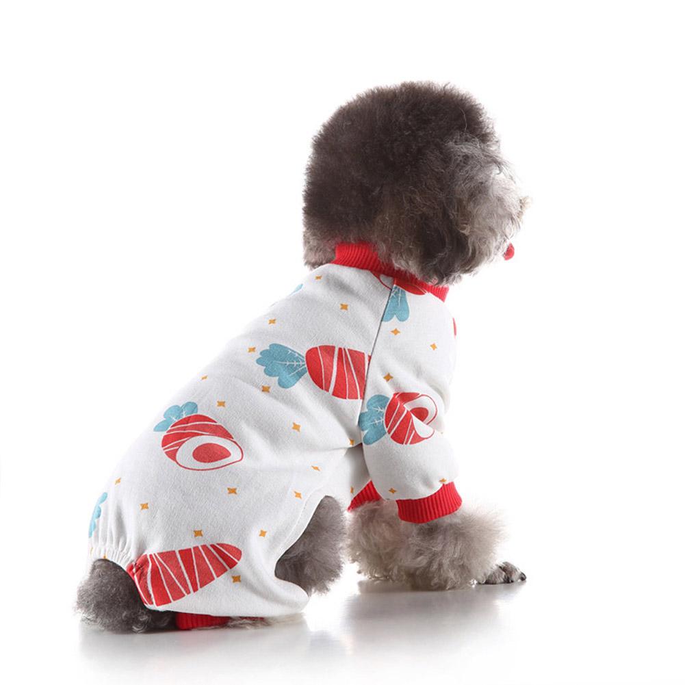 Pijama estampado para mascotas, Otoño Invierno, algodón, ropa de noche para perros y Mascotas