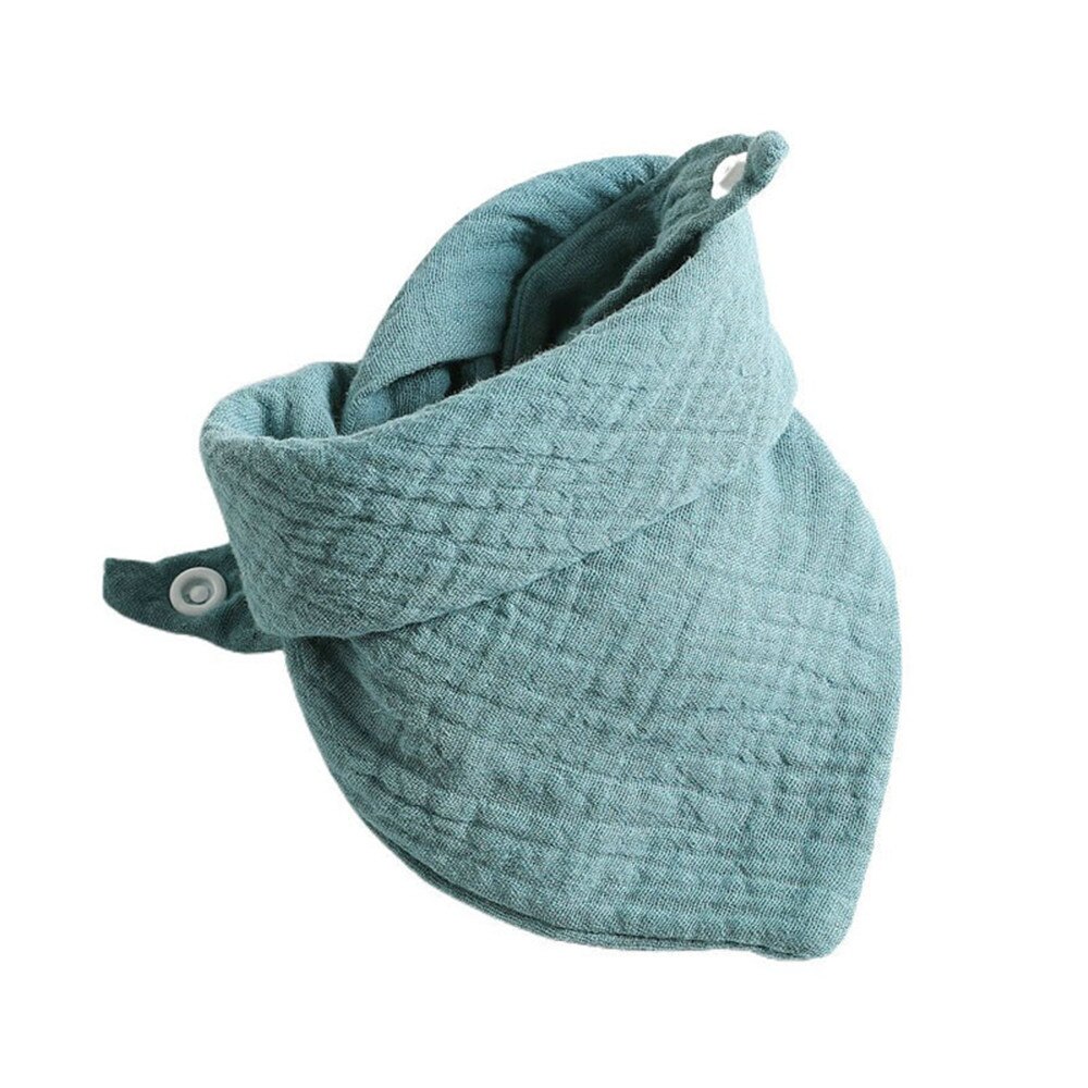 Bavaglino bavaglino tasca garza di cotone asciugamano saliva bavaglino fazzoletto bavaglino garza per bambini: Denim Blue