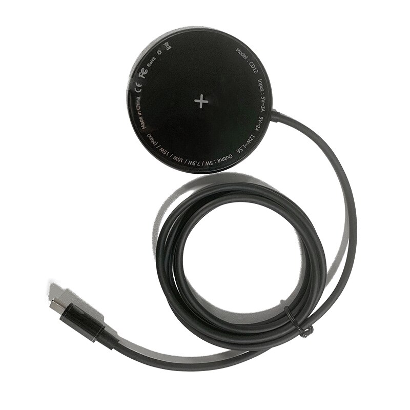 15W Magnetische Metalen Adsorptie Draadloze Oplader Voor Iphone 12Pro 12 Mini 12 Pro Max Pd 20W Eu Ons uk Snelle Oplader Plug Accessoires: 15W Wireless Black