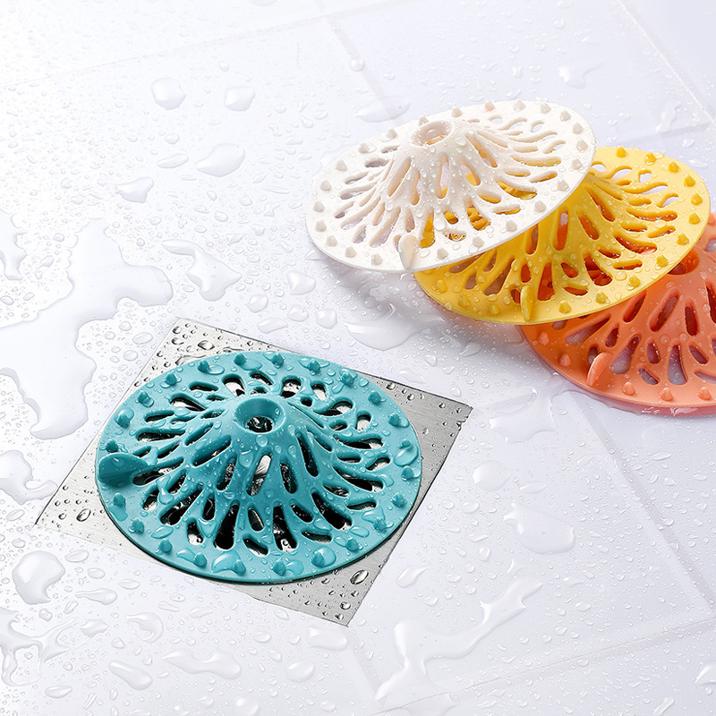 1PC Sink Anti-blocking Floor Drain Cover Shower Drain Strainers Bathtub Stopper Silicone Sink Cover Hair Catchers Bathroom
