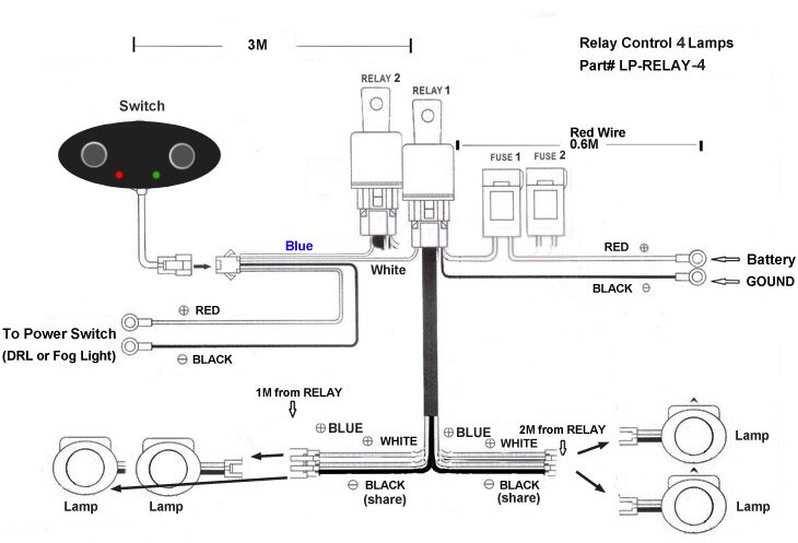 12v 260w dual relay on/off Car light power switch ... – Vicedeal