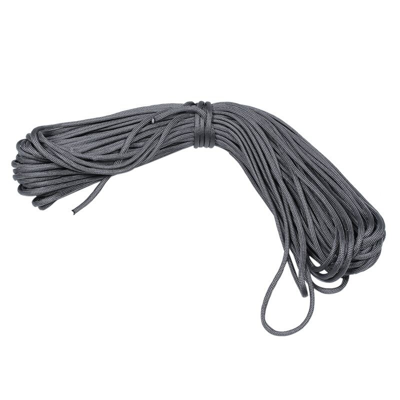 100ft 7 Strang 550 Bushcraft Überleben Paracord Fallschirm-schnur Schlüsselband TYP III-Grau