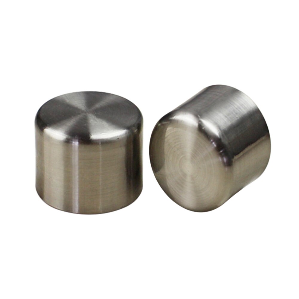 2 PCS 28mm Window Drapery Curtain Rod End Drapery Pole Rail Decorative Heads (Silver)