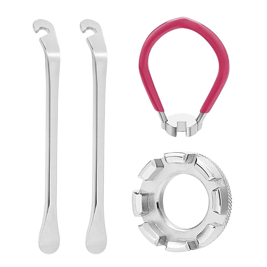 4PCS Bike Spoke Tool Kit Forged Steel Bike Rim Correct Tool Bike Tire Levers Bicycle spoke wrench Bike accessories